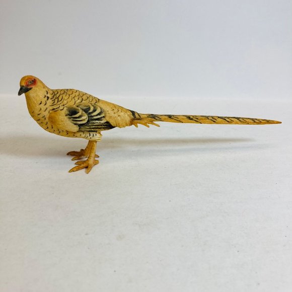 Pheasant Bird Carving ? IBJ or TBJ ? Feels like Resin Painted one claw flawed - Picture 1 of 13